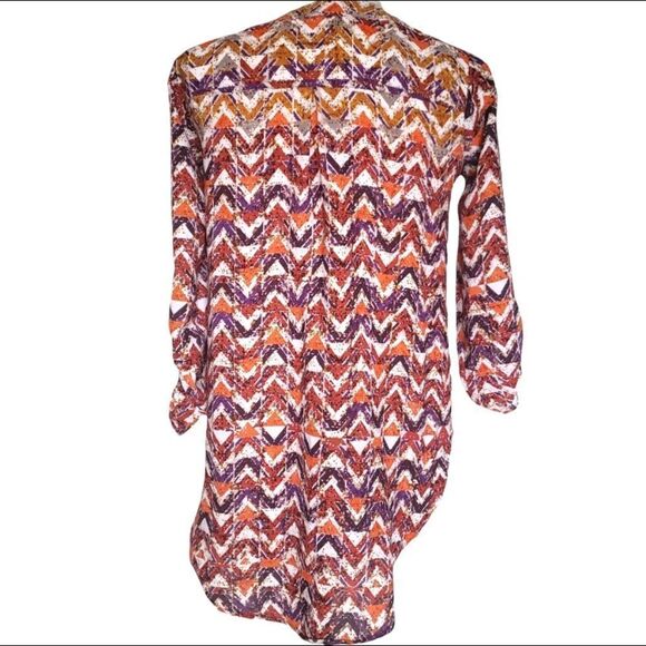 Cato Chevron Multicolor Hi Lo Top, Size XS - Picture 4 of 12